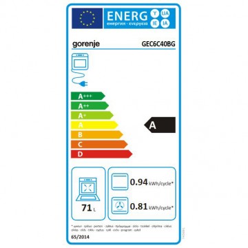 Gorenje GEC6C40BG Κουζίνα 71lt με Κεραμικές Εστίες Π60εκ. Μαύρη Gorenje GEC6C40BG Κουζίνα 71lt με Κεραμικές Εστίες Π60εκ. Μαύρη